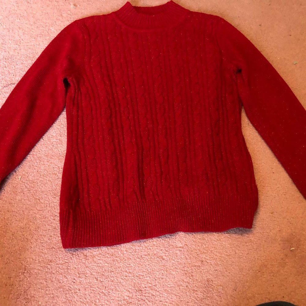Glittery Red Christmas Sweater